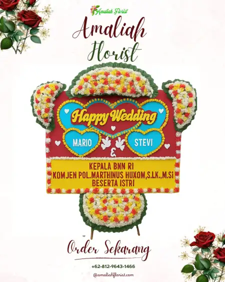 Papan Bunga Pernikahan Way Wakak